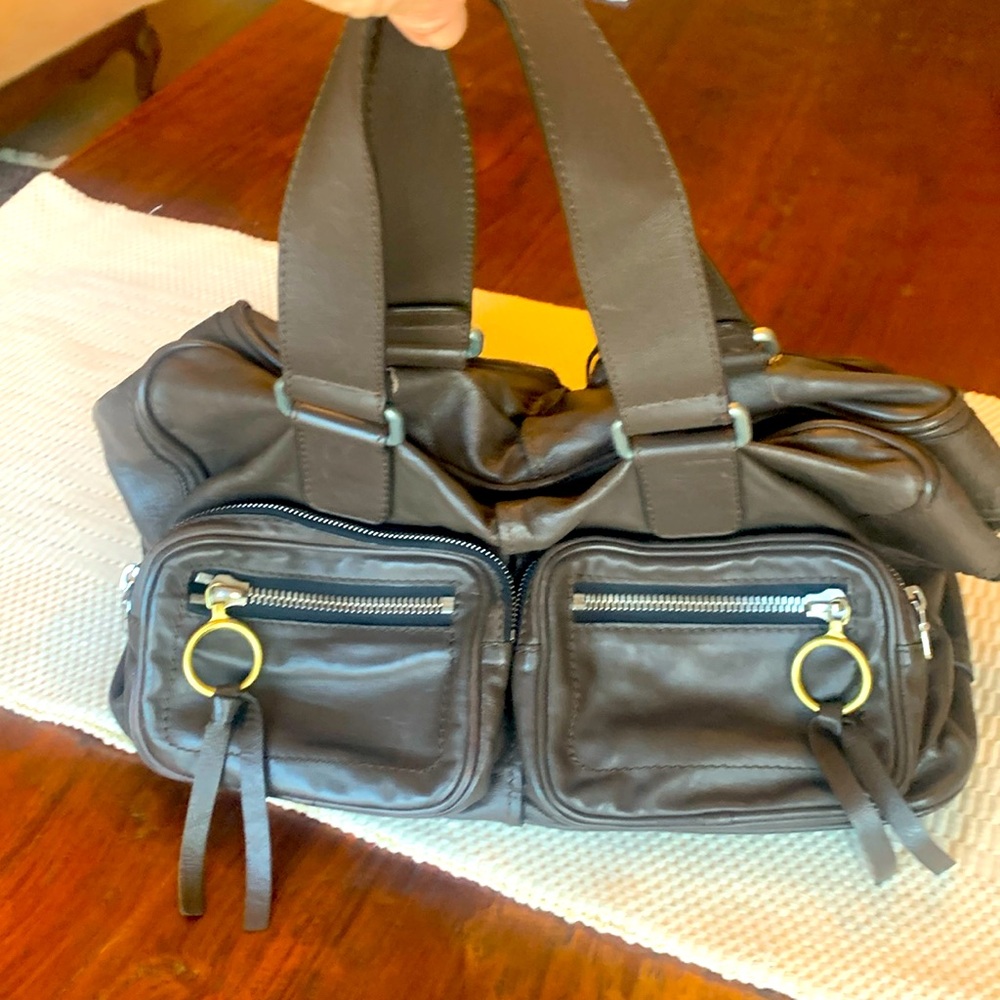 Chloe dark brown leather shoulder bag